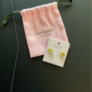 Kate Spade Rise and Shine Peridot Green Stud Earring